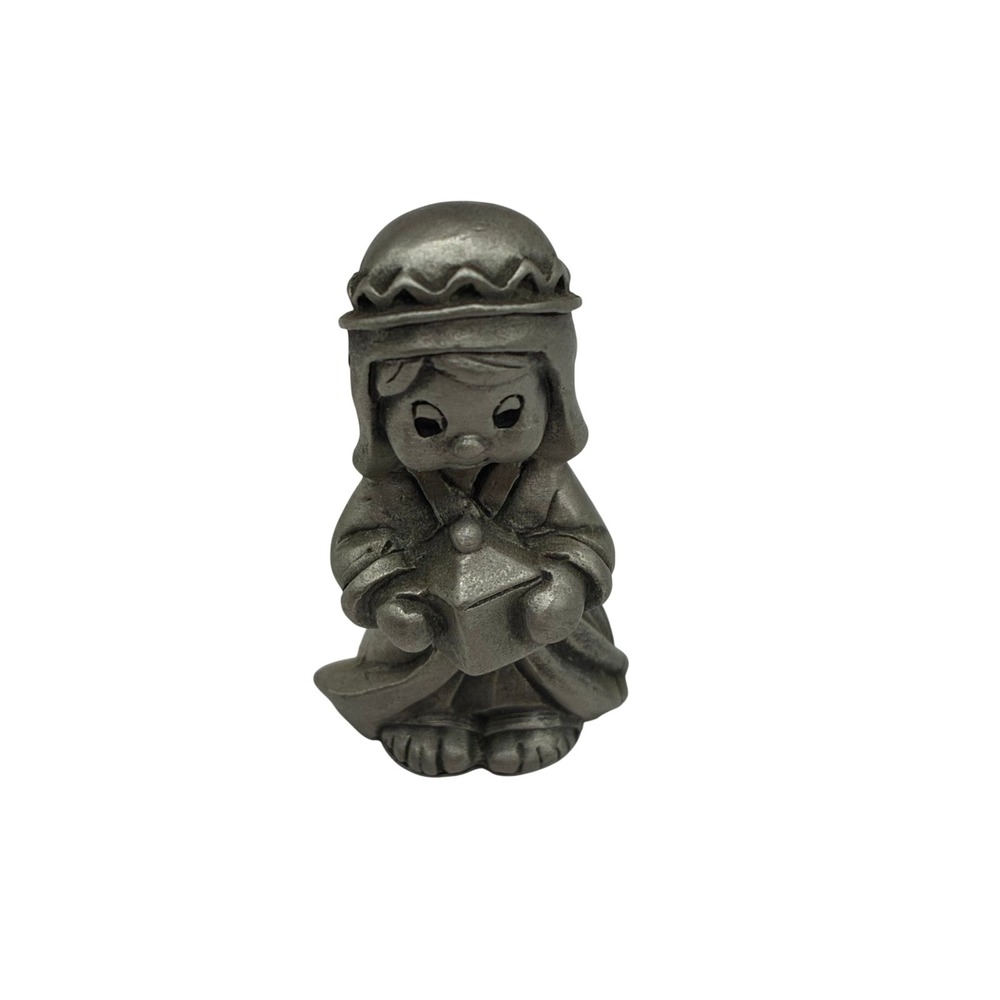 Vintage 1983 Hudson Fine Pewter Miniature Nativity Wise Man King Figurine USA